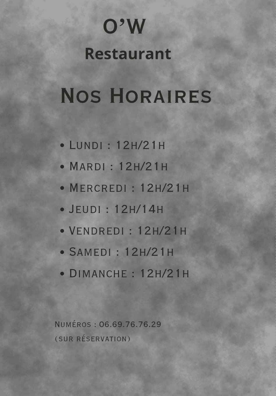 horaires
